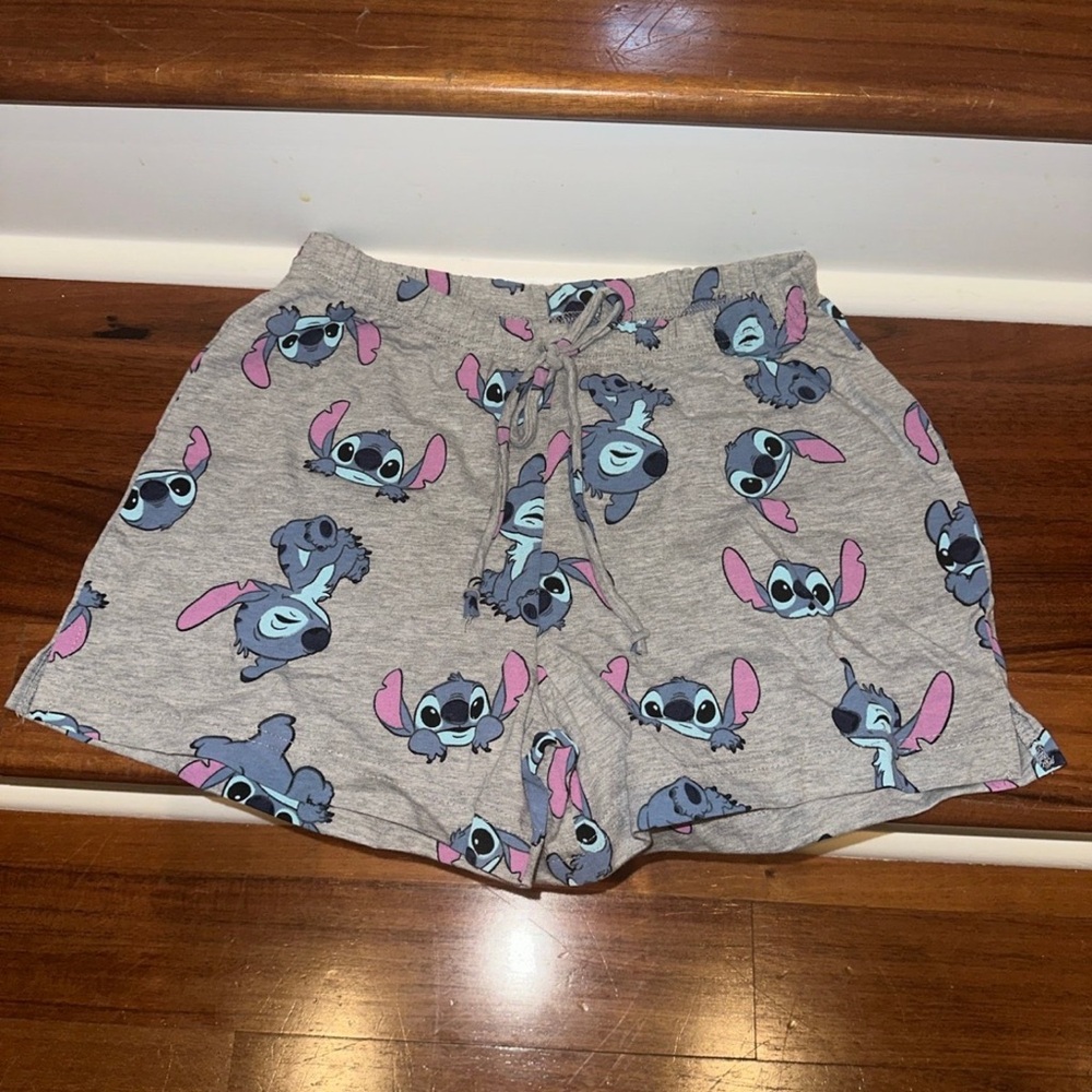 Disney Gray Stitch Pajama Shorts